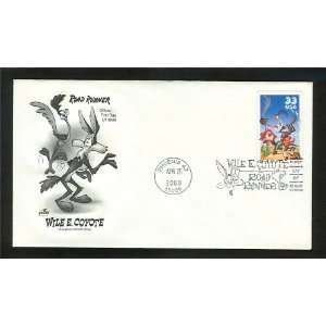  Wile E Coyote   Looney Tunes ArtCraft First Day Cover 