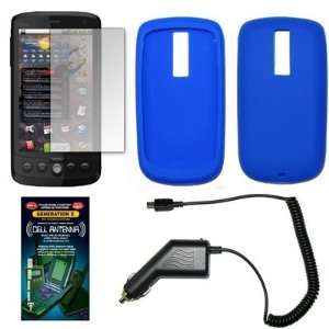  Blue Silicone Gel Skin Cover Case + Screen Protector 