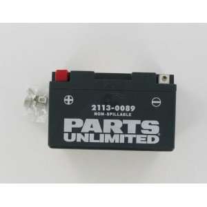  Parts Unlimited AGM Maintenance Free 12 Volt Battery 