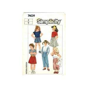  Simplicity 7409 Sewing Pattern Girls Pants Culotte Skirt 