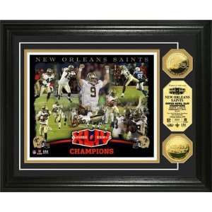 New Orleans Saints Super Bowl XLIV Champs Collage 24KT Gold Coin Photo 