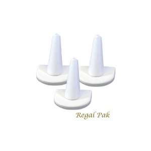   White Leatherette 1 Finger Ring Stand 2 X 2 X 2H