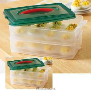  2 Layer Tray Deviled Egg Carrier 