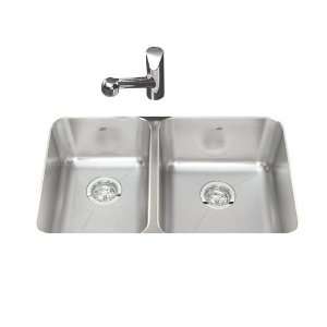 Kindred Double Basin Stainless Steel Undermount Kitchen Sink KSC1LUA 