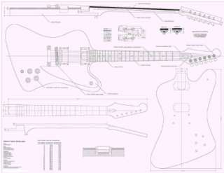   Firebird Studio Electric Guitar PLANS   Full Scale   How to Build