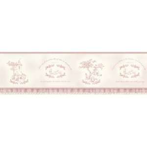  Lamb Toile Rose Wallpaper Border by Writings on the Wall 