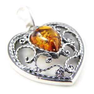  Pendant silver Love amber. Jewelry