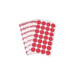  Permanent Self Adhesive Labels, 3/4in dia, Red, 1008/Pack 