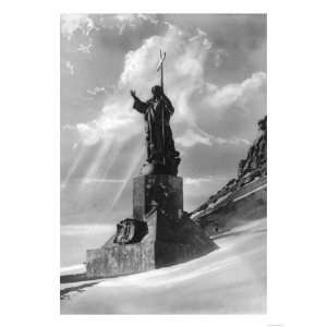  Statue of Jesus Christ in the Andes Photograph   Argentina 