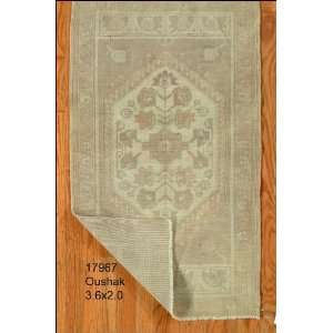    2x3 Hand Knotted Oushak Turkey Rug   20x36