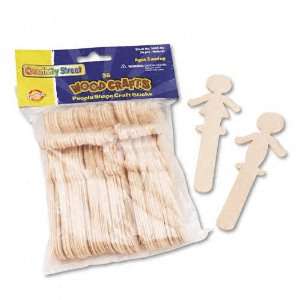  Chenille Kraft  People Shaped Wood Craft Sticks, 5 3/8 