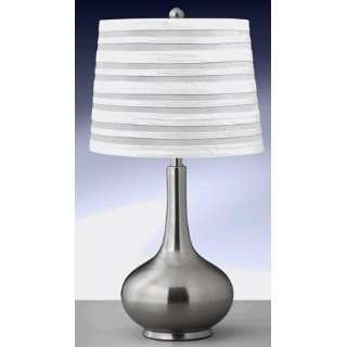 Complements 10708DWG Brushed Steel Drizzle Table Lamp with 