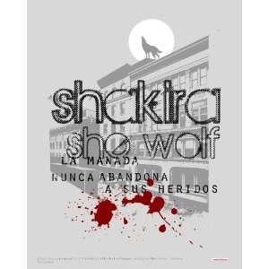  Shakira, She Wolf Illustration, 8 x 10 Poster Print