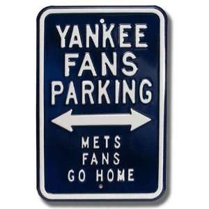  Mets/Yankees Go Home Authentic Parking Sign Sports 