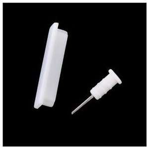  Anti dust Dock Plug Stopper for iPhone 4 iPhone 4S   White 