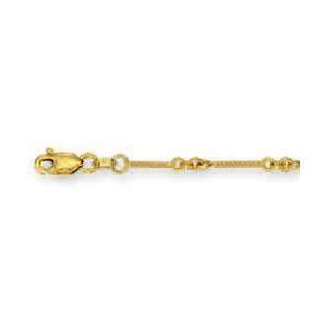    14k Yellow Twisted Bar Link Anklet   10 Inch   JewelryWeb Jewelry