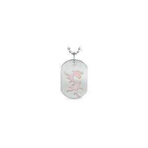  ZALES Mens Dragon Dog Tag Pendant in Two Tone Stainless 