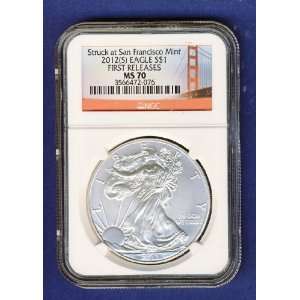  2012S 1oz American Silver Eagle NGC MS70 Early Release 
