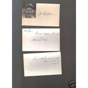  Bernie Neis 1920 Dodgers signed autographed 3X5 JSA 