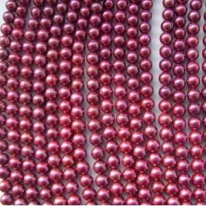  Wine Purple 8 9mm Potato Loose Freshwater Pearl Beads 