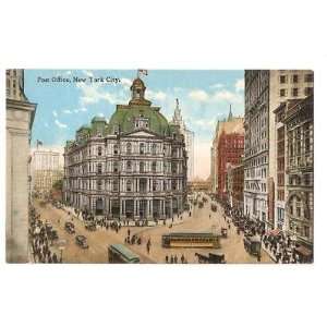   Postcard Post office New York City Broadway and Park 