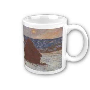  Haystacks, Snow Covered The Sky By Claude Monet Coffee Cup 