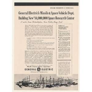  1960 GE General Electric New Space Research Center Print 