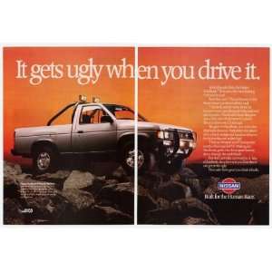  1987 Nissan Hardbody SE 4x4 Gets Ugly 2 Page Print Ad 
