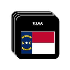  US State Flag   VASS, North Carolina (NC) Set of 4 Mini 