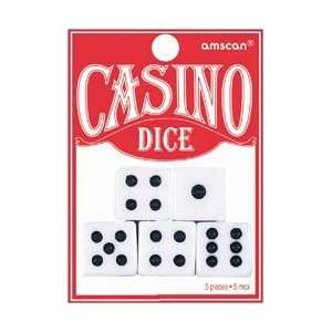  AMSCAN Casino Playing Dice 5/Pkg 255574; 3 Items/Order 