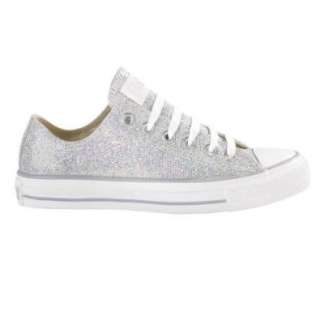  Converse All Star Lo Glitter Athletic Shoe   Silver Shoes