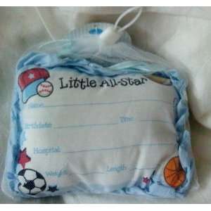  Little All Star Birth Announcement Door Pillow with Pen 