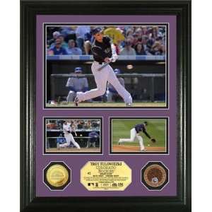  Troy Tulowitzki Infield Dirt Coin Showcase Photo Mint 