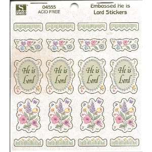  Embossed He is Lord Christian Stickers (04555) Toys 