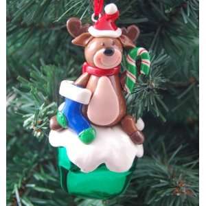   Graham Christmas Decoration   Playdough Bear on Bell