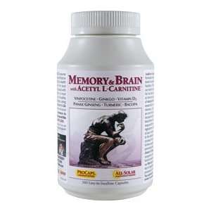  Memory & Brain w/Acetyl L Carnitine 30 Capsules Health 