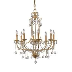 Lena Chandelier Adorned with Clear Murano Crystal SIZE W26 X H32.5 