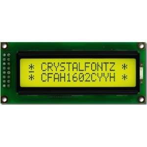  Crystalfontz CFAH1602C YYH JTV 16x2 character LCD display 