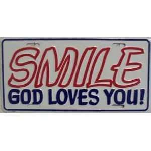  Smile God Loves You License Plate Automotive