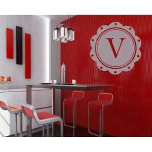  Letter V Monogram Letters Vinyl Wall Decal Sticker Mural Quotes Words