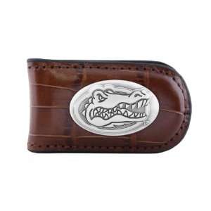   Crocodile Leather Magnet Concho Money Clip, One Size Sports