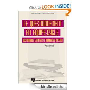 Le questionnement en équipe cycle (Éducation   Intervention) (French 