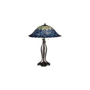  30H Tiffany Peacock Feather Table Lamp