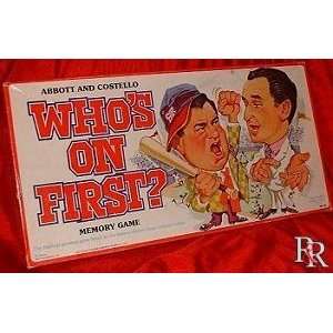  Vintage Abbott & Costello Whos on First Board Game 