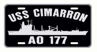 USS CIMARRON AO 177 License Plate Military U S NAVY USN  