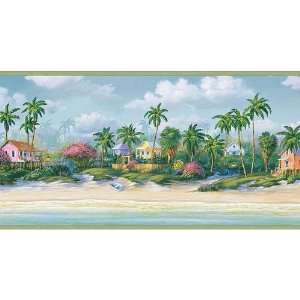 Island Living Tropical Beach CW32212B Wallpaper Border  