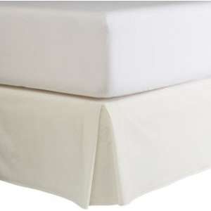 Wrinkle Free Solid Ivory FULL Size Pleated Tailored Bed Skirt with 14 