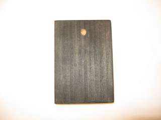   Chopin . The black painted woodn plaque measures about 2 1/4 x 3 1/4