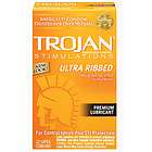 Trojan Ultra Ribbed Ecstasy Latex Condoms 10 pack  