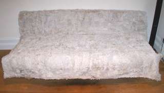 REAL Genuine ALPACA FUR sofa throw blanket 225 x 205 cm Organic 